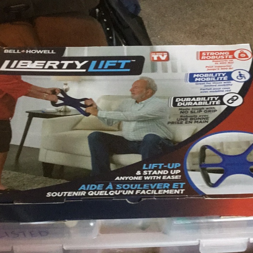 Liberty Lift 15" Standing Aid & Handicap Bar w/ No-Slip Grip Handles, As Seen TV